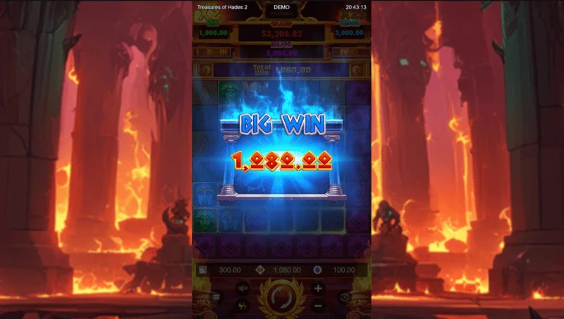 Treasures of Hades 2 — liels laimests uz paplašinātās 7×7 režģa spēļu automātā no Rectangle Games
